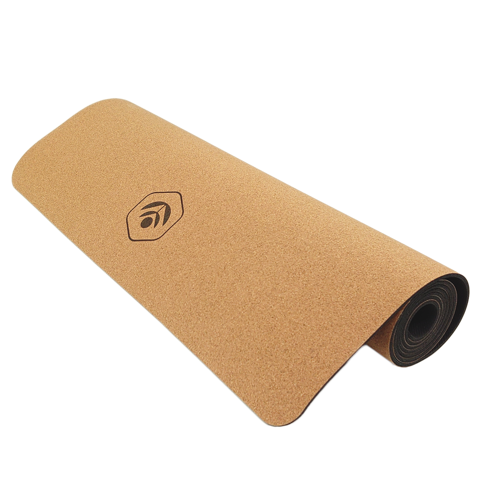 Yogamatte av kork og naturgummi